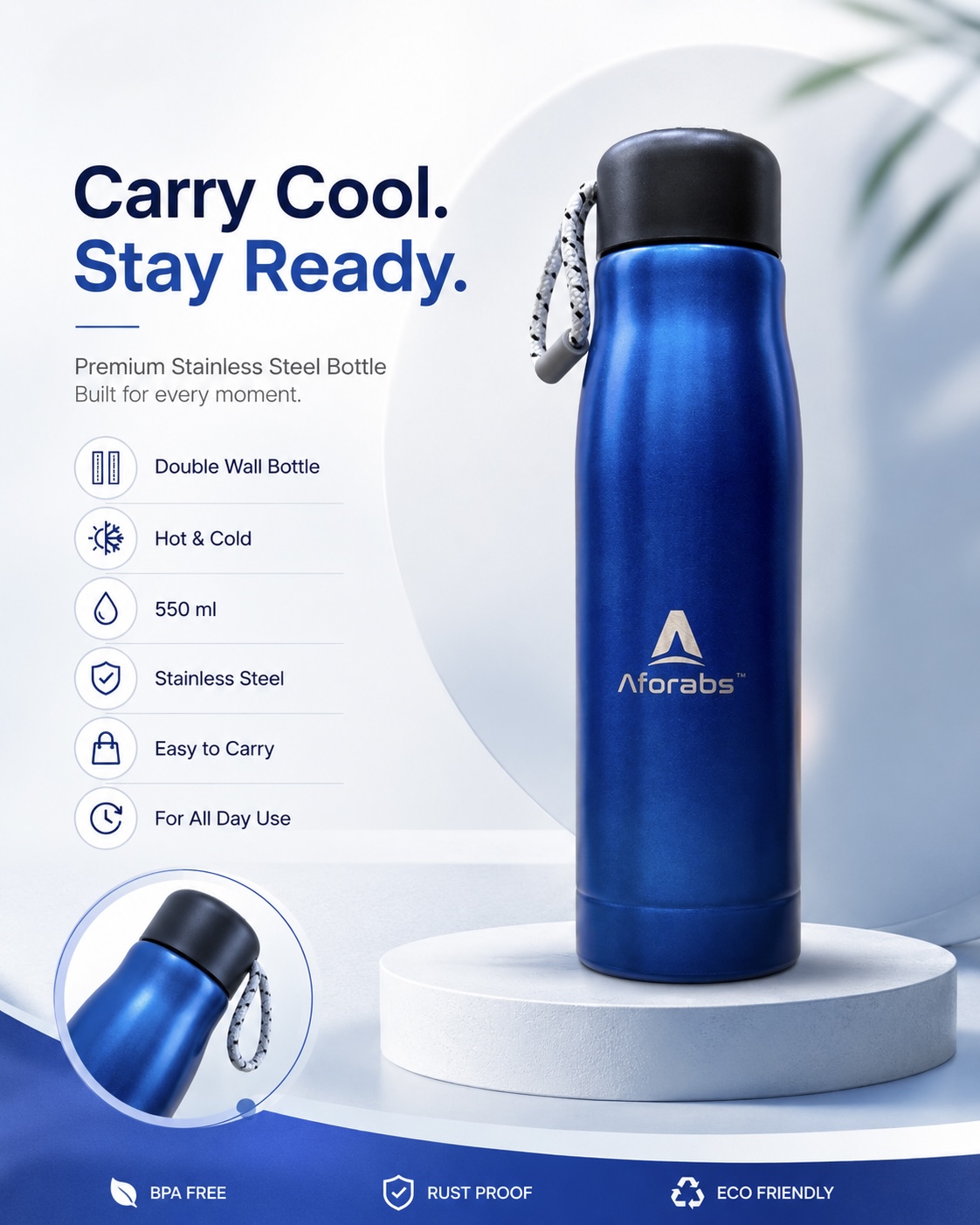 Thermos Bottle Galactic Blue