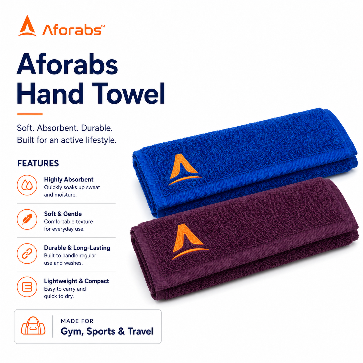 Hand Towels Hand Towels - Blue & Purple