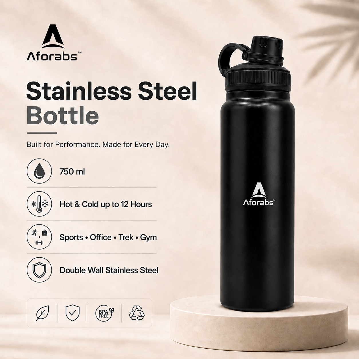 Sports Bottle Sports Bottle Black