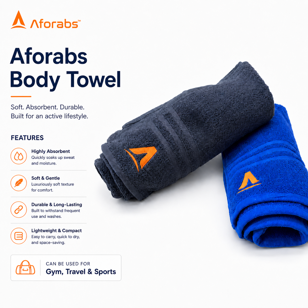 Body Towels Body Towels - Black & Blue